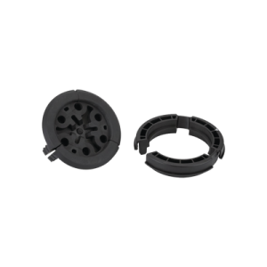 bota pasamuro de 4" con 6 orificios de 1/4" para cable corrugado