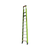 escalera de 3.65 m capacidad máxima de 170 kg, inclinada, de fibra de vidrio con almohadilla de pared giratoria.