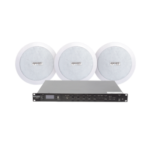 kit de amplificador de 120w para rack sf120dtb | 3 altavoces de plafón de 5.5in sf 206p | 3.75 30w | sistema 70/100v