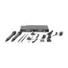 kit de microfonía inalámbrico | 2 micrófonos de mano | receptor uhf | pantalla lcd | 200 canales | gran cobertura