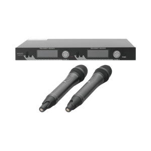 kit de microfonía inalámbrico | 2 micrófonos de mano | receptor uhf | pantalla lcd | 200 canales | gran cobertura