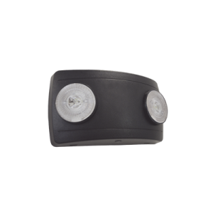luz de emergencia dual led ultra compacta/150 lúmenes/luz fría/batería de respaldo incluida/botón de test / color negro