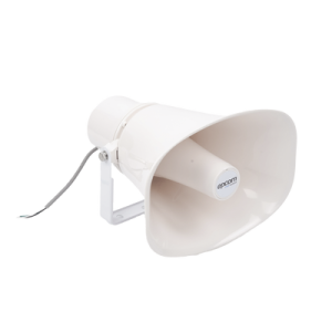 altavoz para exterior | tipo trompeta | 15 30w | 70/100v | ip66 | material abs | bracket de metal