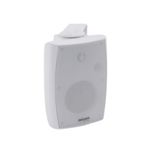 altavoz de pared de 2 vías | woofer 4in + 1.5in | 2.5w 20w | para sistemas 70/100v y 8 ohms | material abs | rejilla y bracket de metal | color blanco