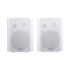 altavoces amplificada de montaje en pared 5"+1.5" | rms 20w@8ohms y pasivo 20w | material abs | reja metálica | bracket de metal | color blanco