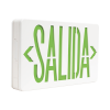 letrero led dual de salida universal con alto brillo/uso en pared, lateral o techo/batería de respaldo incluida.