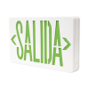 letrero led dual de salida universal con alto brillo/uso en pared, lateral o techo/batería de respaldo incluida.