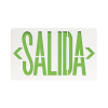 letrero led dual de salida universal con alto brillo/uso en pared, lateral o techo/batería de respaldo incluida.