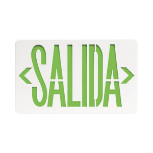 letrero led dual de salida universal con alto brillo/uso en pared, lateral o techo/batería de respaldo incluida.