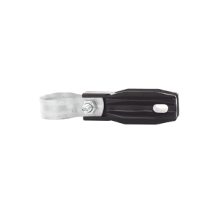 aislador de paso o esquina con abrazadera incluida de 33 38mm para uso en tubería de malla ciclónica.