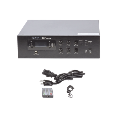 mini amplificador de audio mezclador | 120w rms | sistema 70/100v | mp3 | tuner | bluetooth | musica ambiental y voceo mini amplificador de audio mezclador | 120w rms | sistema 70/100v | mp3 | tuner | bluetooth | musica ambiental y voceo