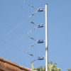 aislador de color azul para postes de esquina de alta resistencia con anti uv de uso en cercos eléctricos