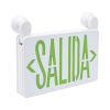 letrero de emergencia led dual de salida con luz de emergencia/montaje universal (pared, lateral o techo)/batería de respaldo incluida