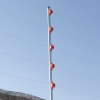aislador de paso color rojo reforzado para cercos eléctricos, resistente al clima extremoso