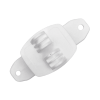 aislador de paso blanco reforzado para cercos eléctricos, resistente al clima extremoso