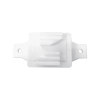 aislador de paso blanco reforzado para cercos eléctricos, resistente al clima extremoso