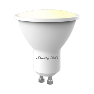 foco tipo gu10 inteligente con señal inalámbrica, color dual blanco y cálido, uso de app shelly. ac 100 240v