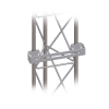 herraje multipropósito para torre stz30g. ideal para instalación de ptz o bullet en torre.