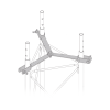 brida para sujeción de retenida compatible con tramos stz30g, galvanizado por inmersión en caliente.