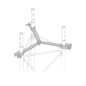 brida para sujeción de retenida compatible con tramos stz60g, galvanizado por inmersión en caliente.