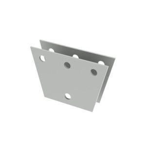 par de placas igualadoras de con perforaciones para 3 retenidas. galvanizado por inmersión en caliente.