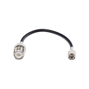 jumper adaptador de conector mini uhf macho a uhf hembra (so 239), níquel/ oro y plata/ delrin.