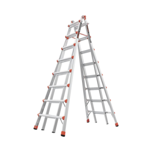 escalera telescópica en "a" de 4.5 metros de aluminio.