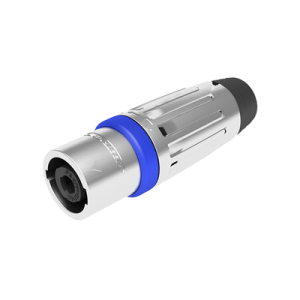 speakon conector de cable macho de 4 polos, carcasa metalica, cable awg10, 30a