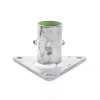 base triangular para mástil de 1" a 2" con opresores. galvanizado por inmersión en caliente.