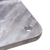 base para mástil hasta 2" con opresores, base de 30 x 30 cm y tubo de 50 cm ced. 30. galv. inmersión.