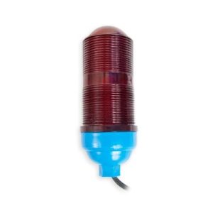 lámpara de obstrucción básica con globo rojo de policarbonato (con foco).