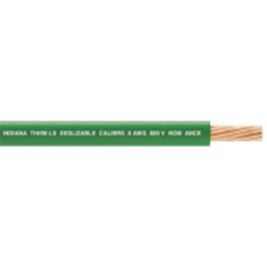 6 awg / cable eléctrico / 1 conductor / cobre / recubierto thw ls / 19 hilos / color verde / 100 metros