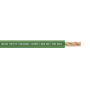 6 awg / cable eléctrico / 1 conductor / cobre / recubierto thw ls / 19 hilos / color verde / 300 metros