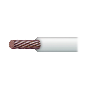 cable eléctrico 16 awg color blanco, conductor de cobre suave cableado. aislamiento de pvc, auto extinguible.bobina de 100 mts