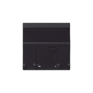 (k80md64/14) placa voz y datos inclinada con guardapolvo y adaptador para rj45 keystone color grafito