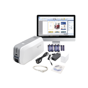 kit de impresora tarjetas de pvc / puede crecer a laminador/ una cara / incluye: 2 x ribbon a color, 100 tarjetas pvc, kit de limpieza, software