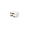 clip de puente, para uso con regletas s66 de siemon, de 1 par, color blanco