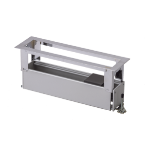 caja para instalación en escritorio para voz, datos o contactos eléctricos / capacidad para 4 módulos / salida de cables "posterior" / los módulos se adquieren aparte / (kfc134/14cy)