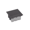 caja para instalación en piso falso para voz, datos o contactos eléctricos / capacidad para 2 módulos / espacio embellecedor en la tapa / profundidad ajustable de 90 a 120 mm / los módulos se adquieren aparte / (sf210/14cy)