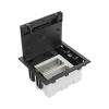 caja para instalación en piso falso para voz, datos o contactos eléctricos / capacidad para 2 módulos / espacio embellecedor en la tapa / profundidad ajustable de 90 a 120 mm / los módulos se adquieren aparte / (sf210/14cy)
