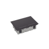 caja para instalación en piso falso para voz, datos o contactos eléctricos / capacidad para 6 módulos / espacio embellecedor en la tapa / profundidad ajustable de 90 a 120 mm / los módulos se adquieren aparte / (sf610/14cy)