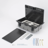 caja para instalación en piso falso para voz, datos o contactos eléctricos / capacidad para 6 módulos / espacio embellecedor en la tapa / profundidad ajustable de 90 a 120 mm / los módulos se adquieren aparte / (sf610/14cy)