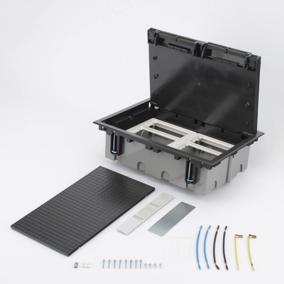 caja para instalación en piso falso para voz, datos o contactos eléctricos / capacidad para 6 módulos / espacio embellecedor en la tapa / profundidad ajustable de 90 a 120 mm / los módulos se adquieren aparte / (sf610/14cy) caja para instalación en piso falso para voz, datos o contactos eléctricos / capacidad para 6 módulos / espacio embellecedor en la tapa / profundidad ajustable de 90 a 120 mm / los módulos se adquieren aparte / (sf610/14cy)