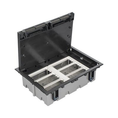 caja para instalación en piso falso para voz, datos o contactos eléctricos / capacidad para 6 módulos / espacio embellecedor en la tapa / profundidad ajustable de 90 a 120 mm / los módulos se adquieren aparte / (sf610/14cy) caja para instalación en piso falso para voz, datos o contactos eléctricos / capacidad para 6 módulos / espacio embellecedor en la tapa / profundidad ajustable de 90 a 120 mm / los módulos se adquieren aparte / (sf610/14cy)