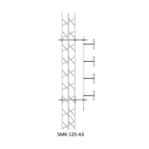 montaje lateral ajustable en kit para mástil de antenas dipolo a 91 cm de distancia torre.