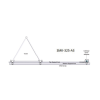 montaje lateral ajustable en kit para montaje de antenas de 6.35 cm. de diámetro base y 91 cm. de distancia de separación a la torre.