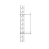 montaje lateral ajustable en kit para montaje de antenas de 6.35 cm. de diámetro base y 91 cm. de distancia de separación a la torre.