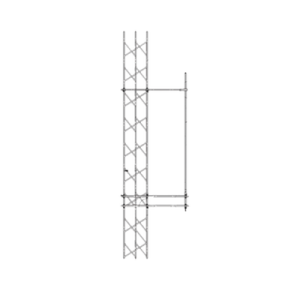 montaje lateral ajustable en kit para montaje de antenas de 6.35 cm. de diámetro base y 91 cm. de distancia de separación a la torre.