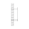 montaje lateral ajustable en kit para antenas de 8.89 cm de diámetro a 228 cm de distancia torre.