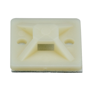 montaje sujetador adhesivo stronghold de 4 vías de 3/4" x 3/4" x 1/4", color natural, nylon 6.6 retardante de llamas v 2, paquete de 100pz